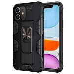 Wholesale iPhone 11 6.1 Military Grade Armor Protection Stand Magnetic Feature Case (Black)